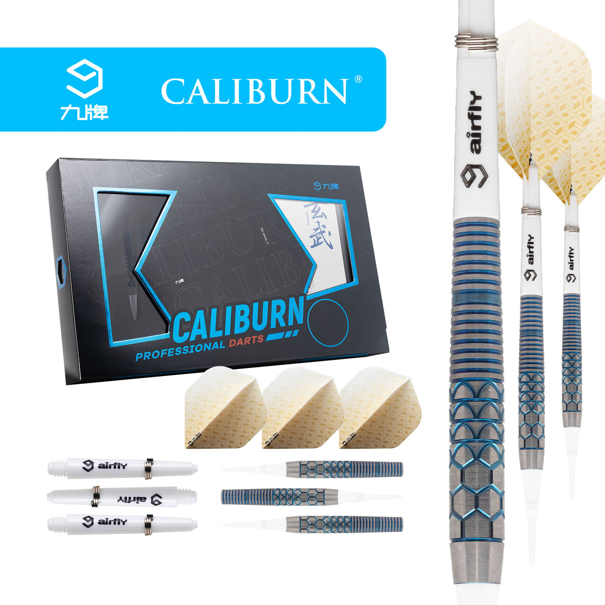 *Caliburn Ophiuchus Darts - Soft Tip - 95% - Blue