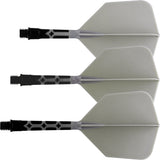 Cuesoul Rost T19 Integrated Dart Shaft and Flights - Big Wing - Black with Grey Flight