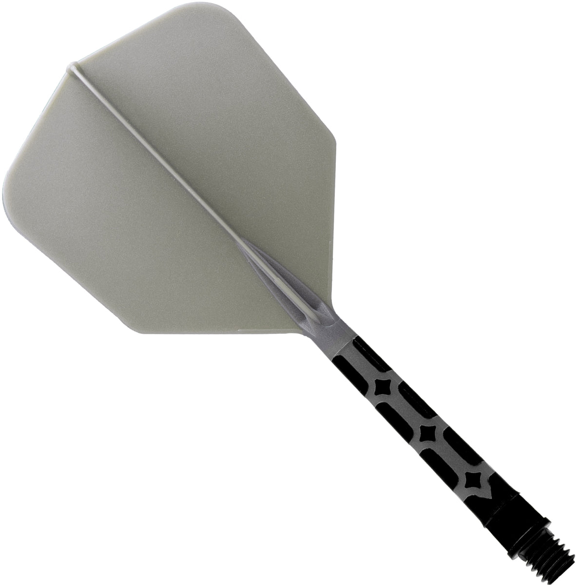 Cuesoul Rost T19 Integrated Dart Shaft and Flights - Big Wing - Black with Grey Flight