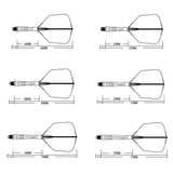 Cuesoul Rost T19 Carbon Fibre - Integrated Dart Shaft and Flights - Big Wing - Blue