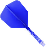 Cuesoul Rost T19 Integrated Dart Shaft and Flights - Big Wing - Clear with Blue Flight