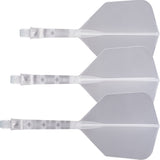 Cuesoul Rost T19 Integrated Dart Shaft and Flights - Big Wing - Clear with Clear Flight