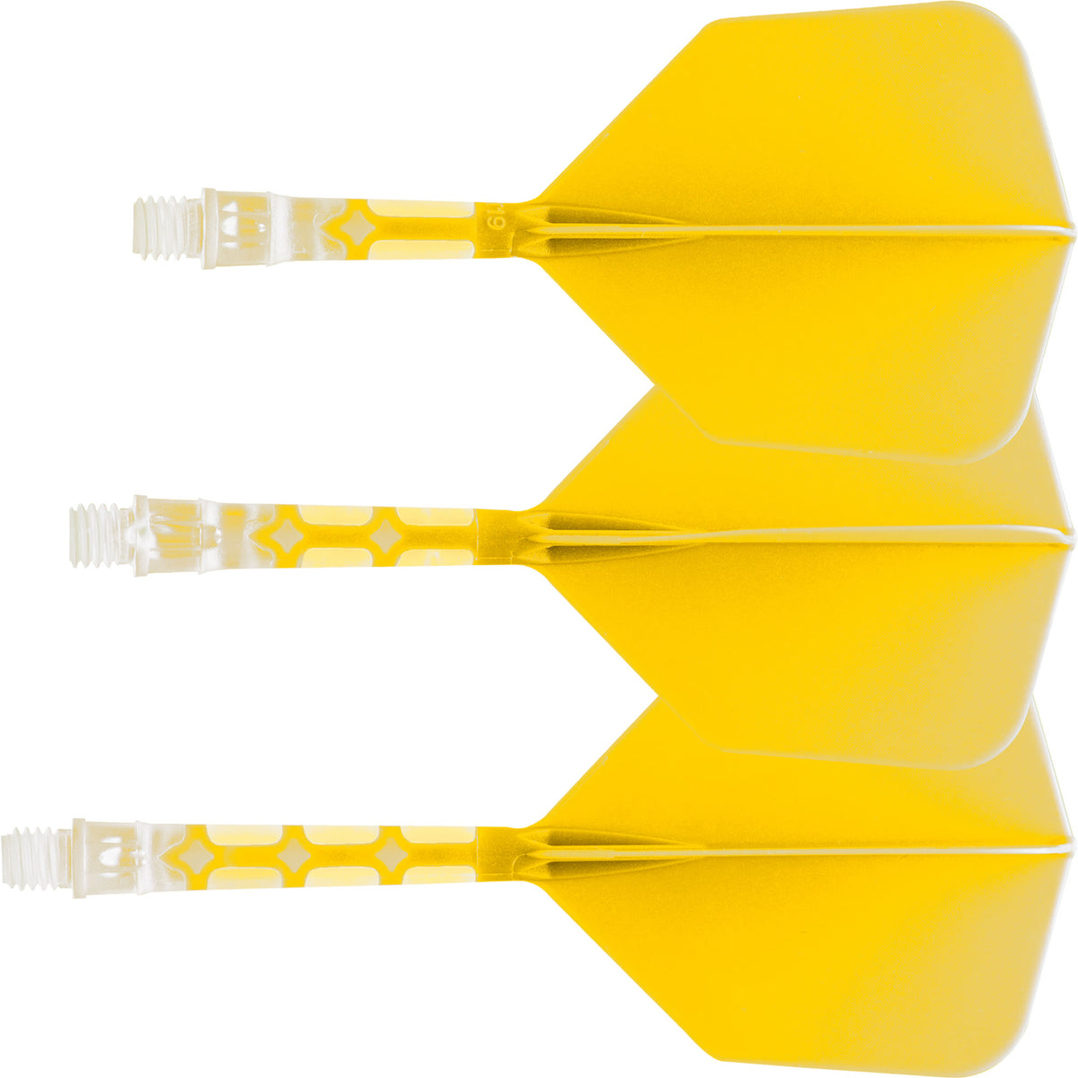 Cuesoul Rost T19 Integrated Dart Shaft and Flights - Big Wing - Clear with Yellow Flight