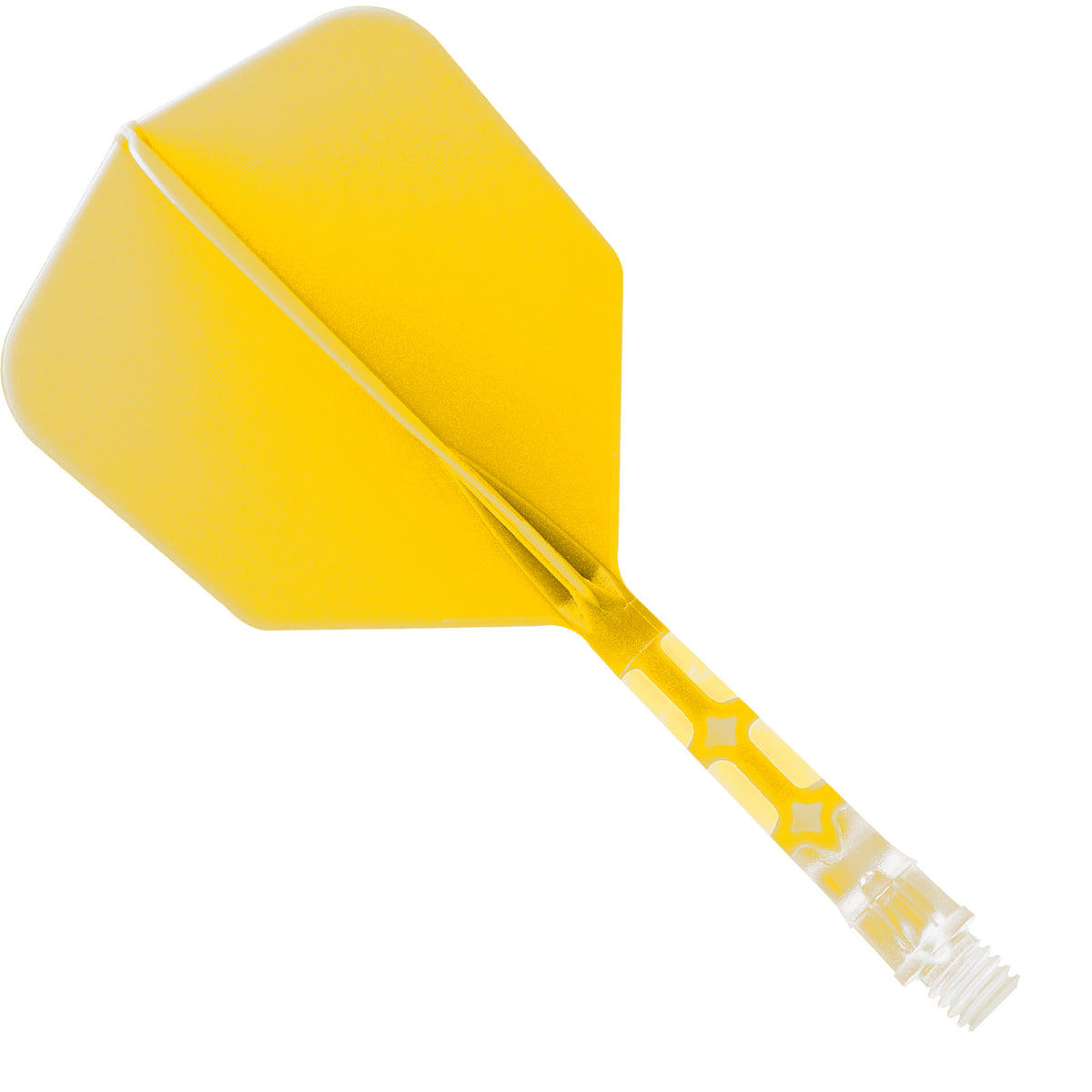 Cuesoul Rost T19 Integrated Dart Shaft and Flights - Big Wing - Clear with Yellow Flight