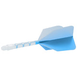 Cuesoul Rost T19 Integrated Dart Shaft and Flights - Big Wing - White with Blue Flight