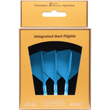 Cuesoul Rost T19 Integrated Dart Shaft and Flights - Big Wing - White with Blue Flight