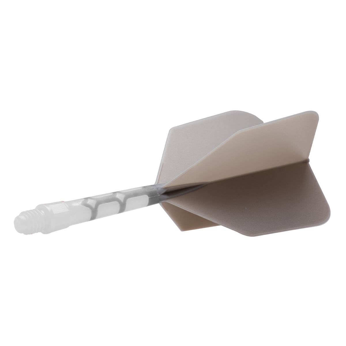 Cuesoul Rost T19 Integrated Dart Shaft and Flights - Big Wing - White with Grey Flight