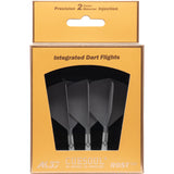 Cuesoul Rost T19 Integrated Dart Shaft and Flights - Big Wing - White with Grey Flight