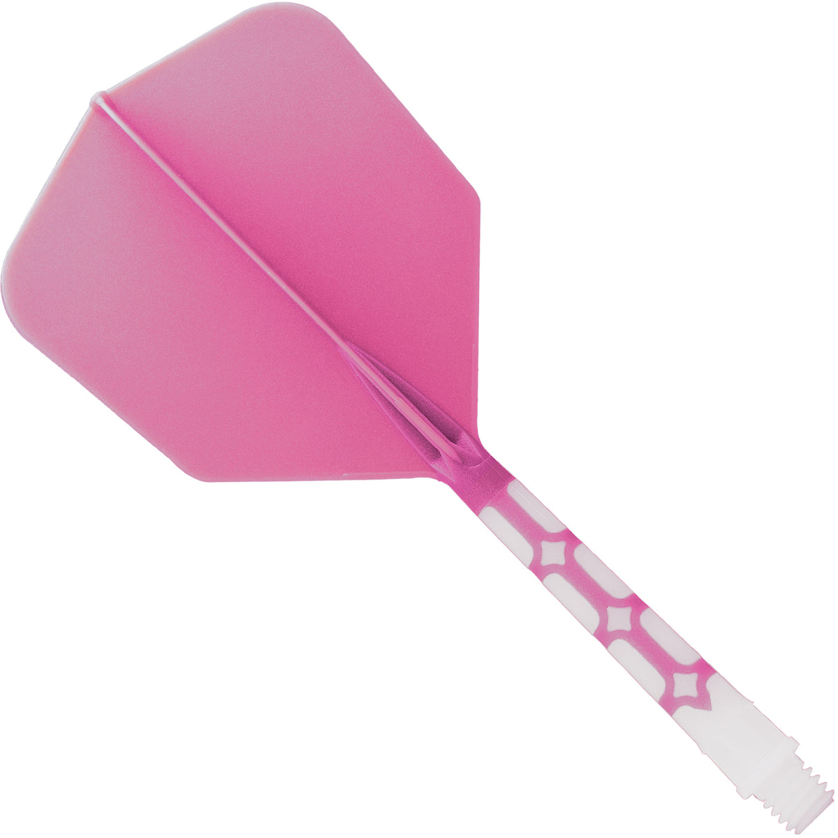 Cuesoul Rost T19 Integrated Dart Shaft and Flights - Big Wing - White with Pink Flight