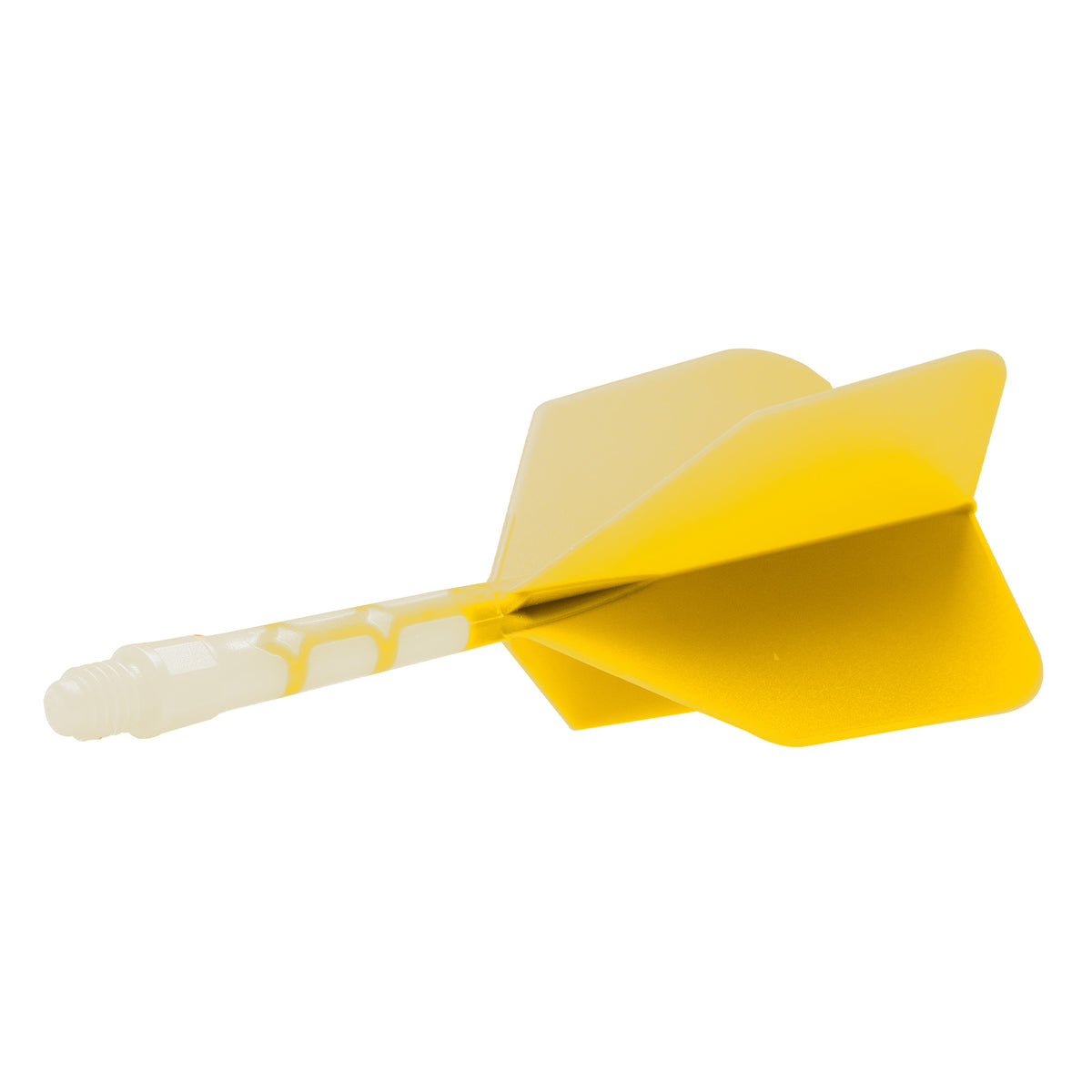 Cuesoul Rost T19 Integrated Dart Shaft and Flights - Big Wing - White with Yellow Flight