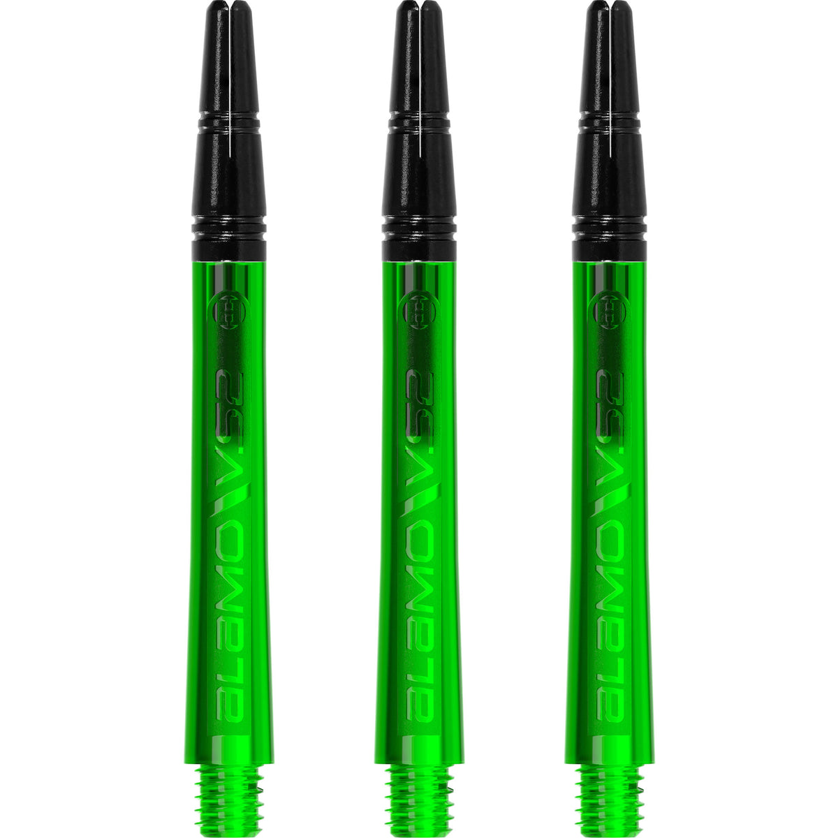 *Harrows Alamo VS2 Dart Shafts - Polycarbonate - Black Aluminium Top - Green