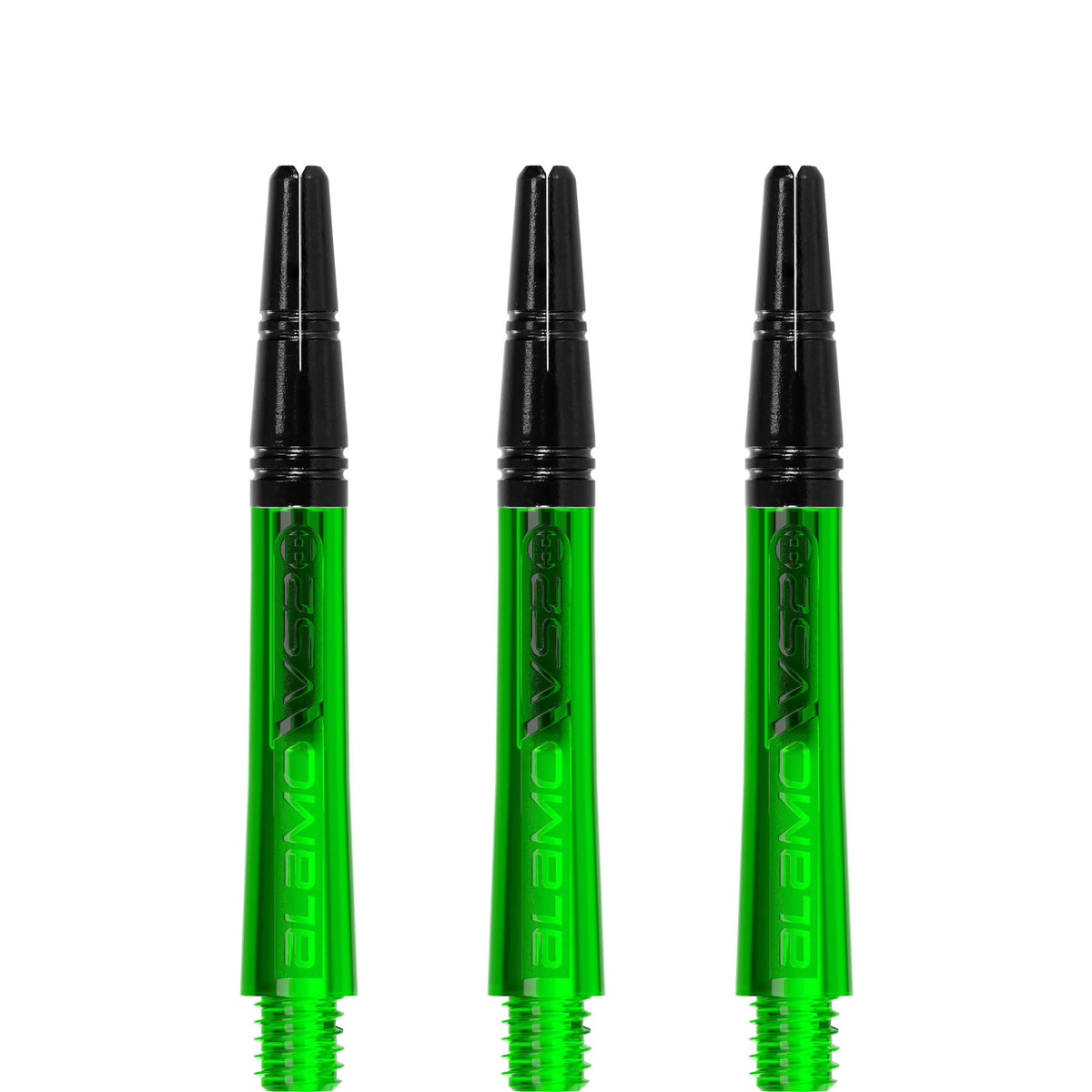 *Harrows Alamo VS2 Dart Shafts - Polycarbonate - Black Aluminium Top - Green