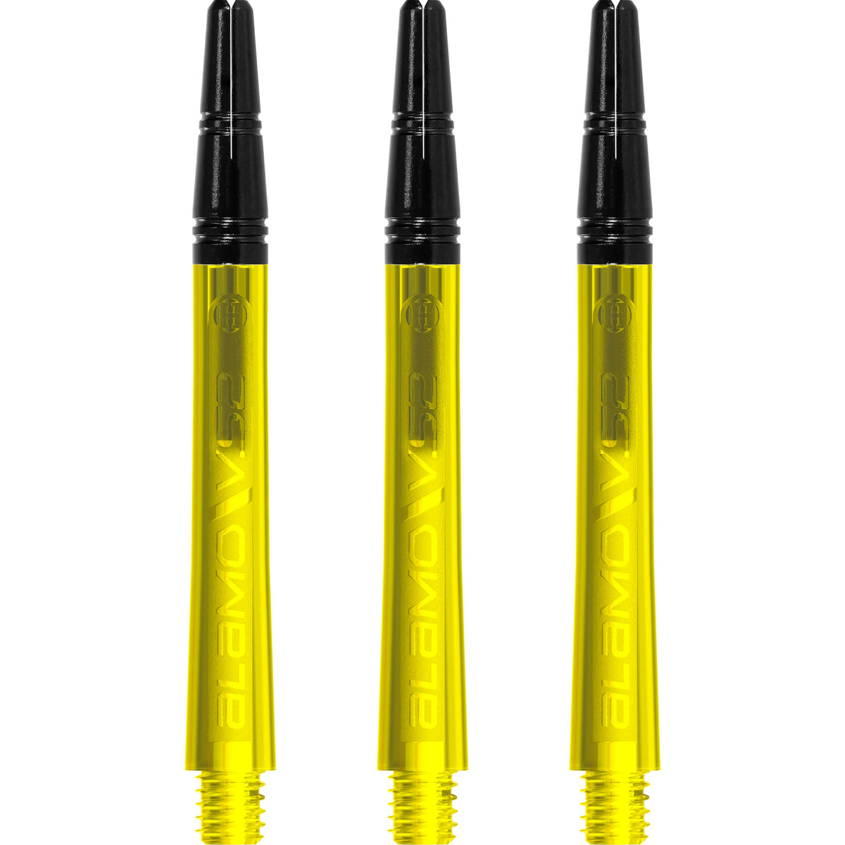 *Harrows Alamo VS2 Dart Shafts - Polycarbonate - Black Aluminium Top - Yellow