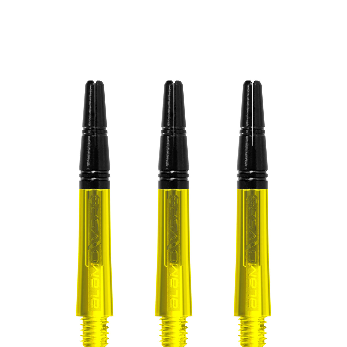 *Harrows Alamo VS2 Dart Shafts - Polycarbonate - Black Aluminium Top - Yellow