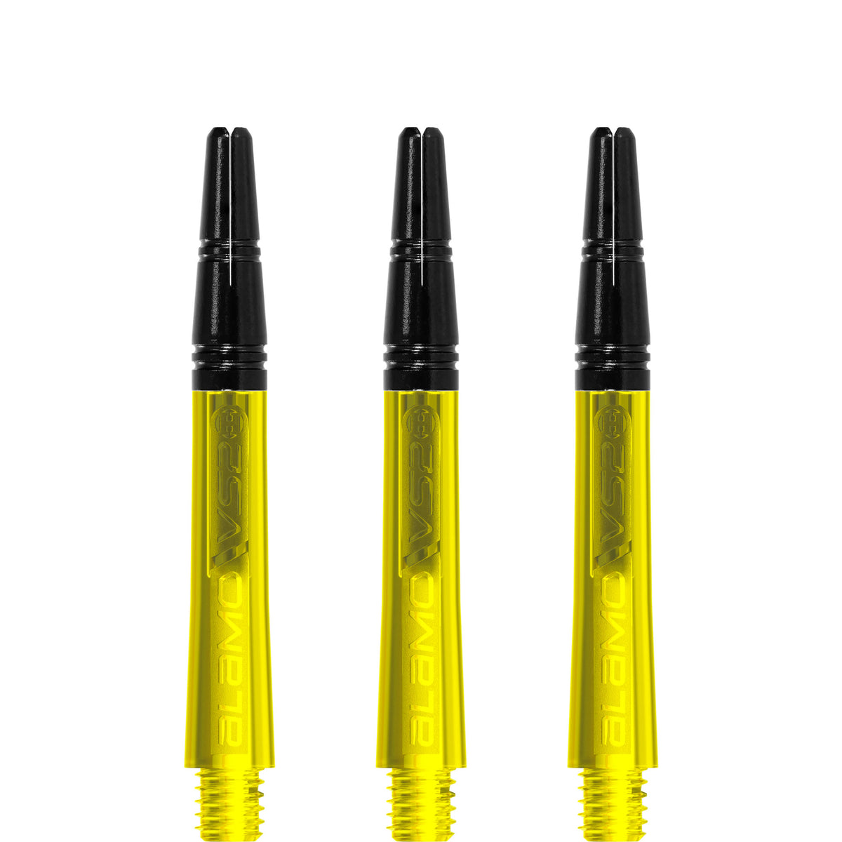*Harrows Alamo VS2 Dart Shafts - Polycarbonate - Black Aluminium Top - Yellow