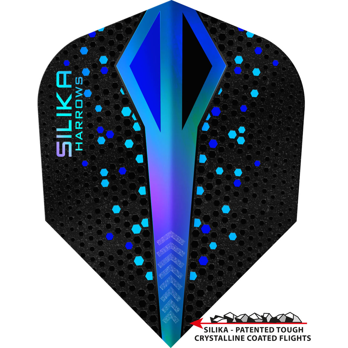 *Harrows Silika Dart Flights - Tough Crystaline Coated - Std - No6 - Colourshift