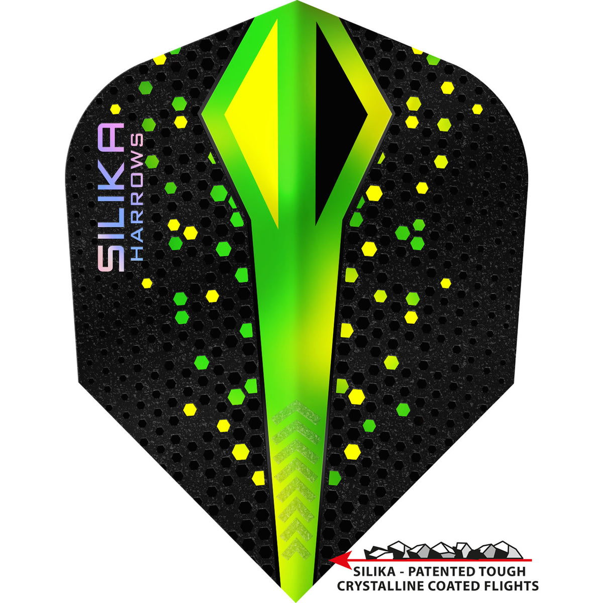 *Harrows Silika Dart Flights - Tough Crystaline Coated - Std - No6 - Colourshift