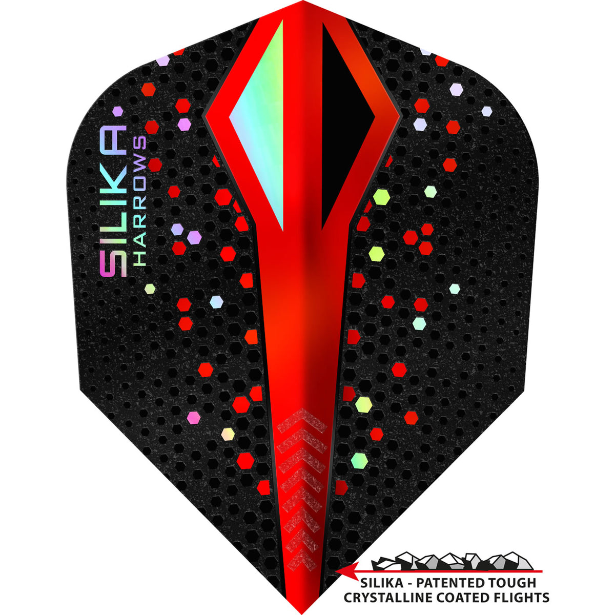 *Harrows Silika Dart Flights - Tough Crystaline Coated - Std - No6 - Colourshift