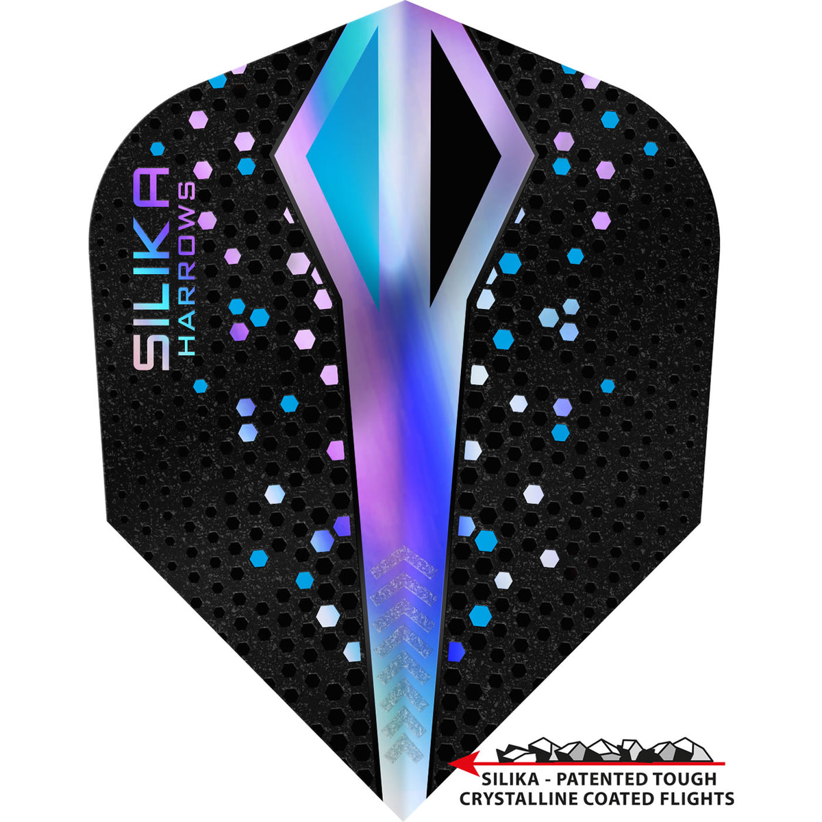 *Harrows Silika Dart Flights - Tough Crystaline Coated - Std - No6 - Colourshift