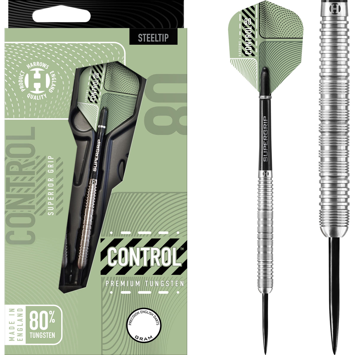 *Harrows Control Parallel Darts - Steel Tip - 80% - Ringed