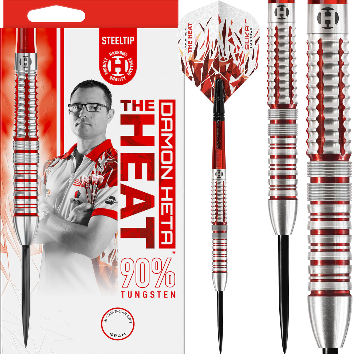 *Harrows Damon Heta v2 Darts - Steel Tip - 90% - The Heat