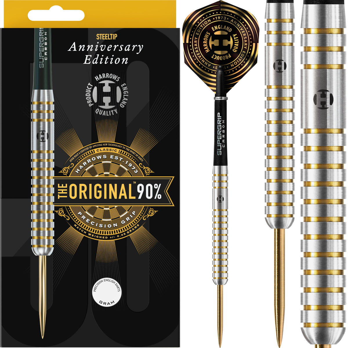 *Harrows The Original Darts - Steel Tip - 90% - Anniversary Edition - Gold Titanium
