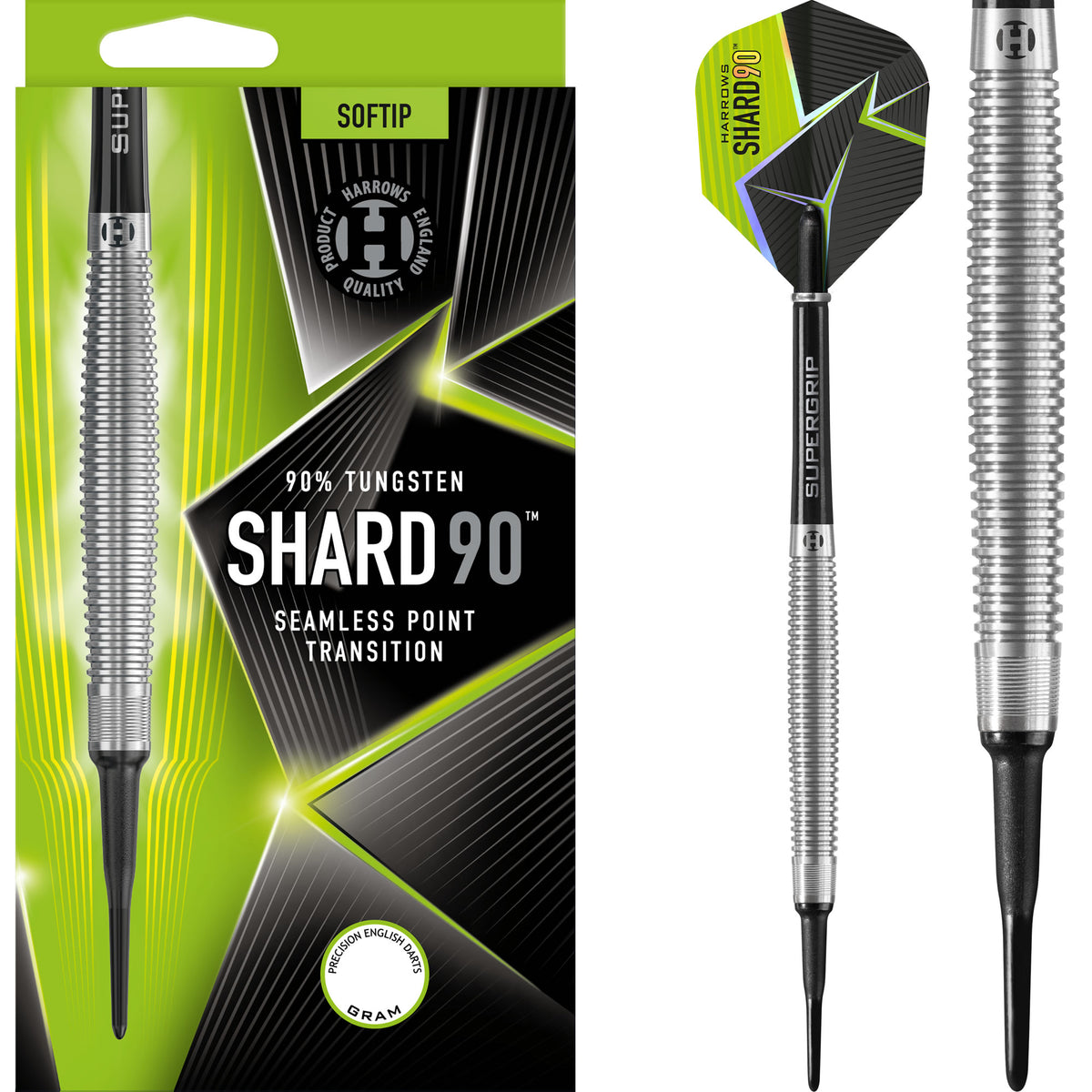 *Harrows Shard Darts - Soft Tip - 90% - Ringed