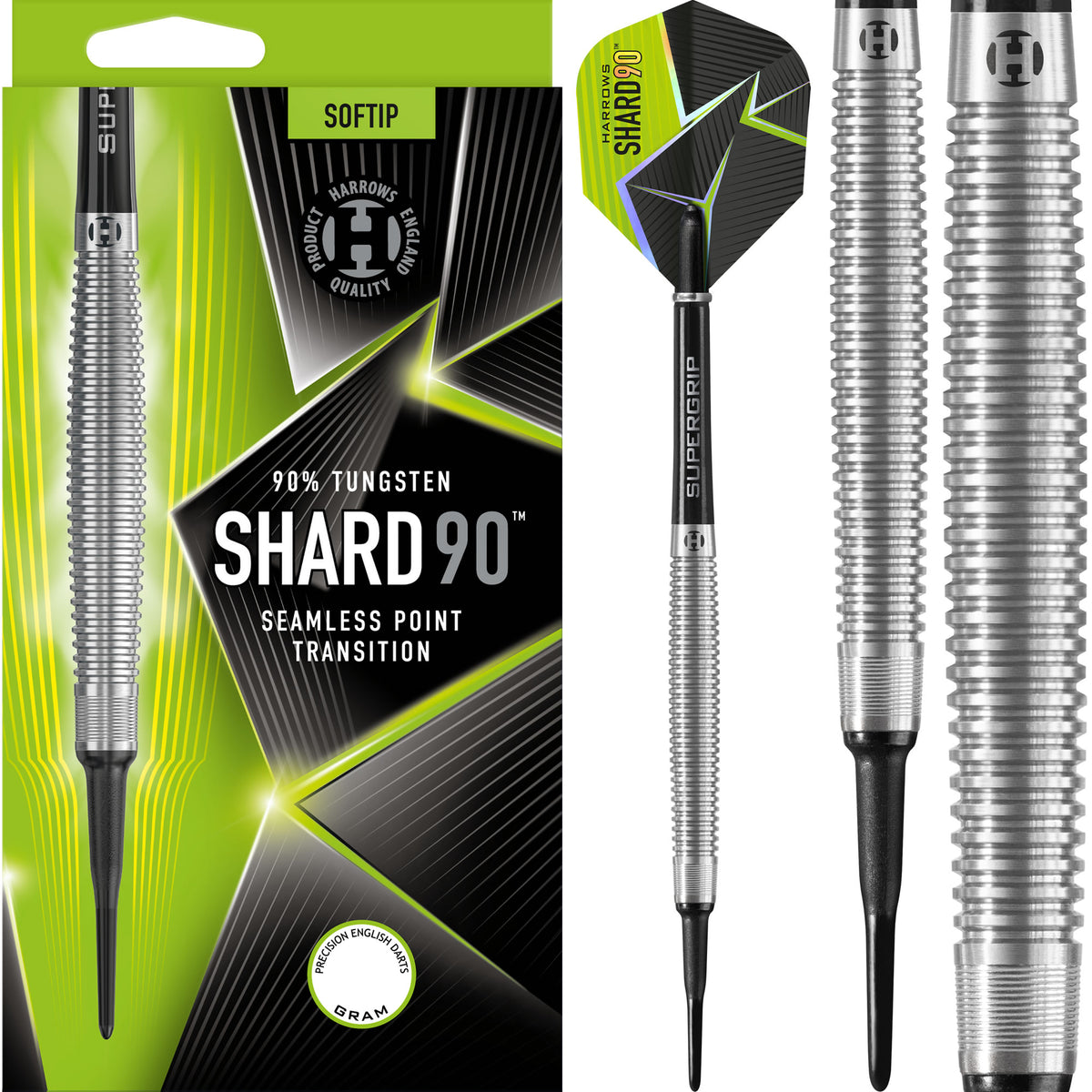 *Harrows Shard Darts - Soft Tip - 90% - Ringed