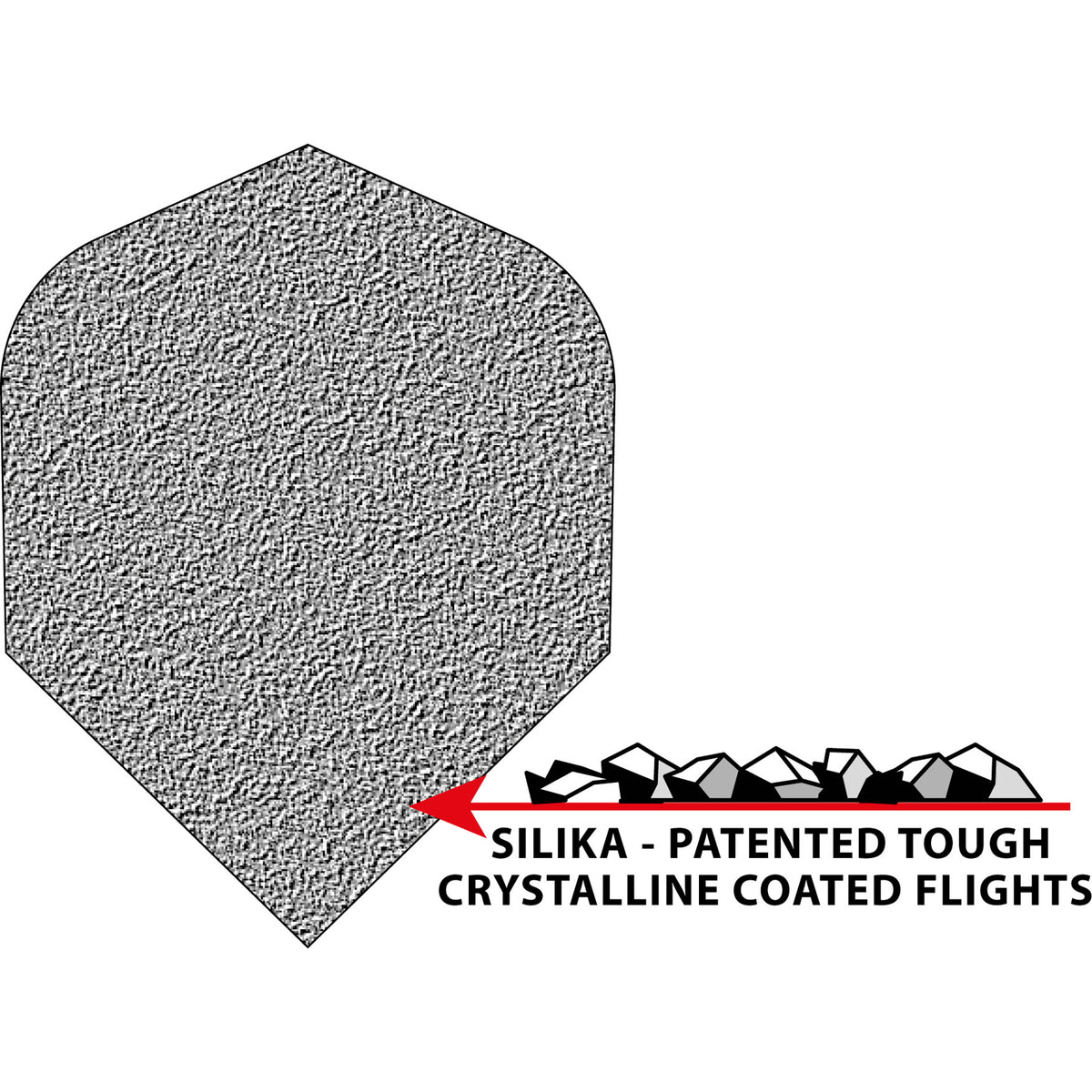 *Harrows Silika Dart Flights - Tough Crystaline Coated - Std - No6 - Colourshift-X
