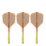 Caliburn SUP Flights - Moulded Shaft and Flight -  Standard No6 - Block - Yellow & Orange