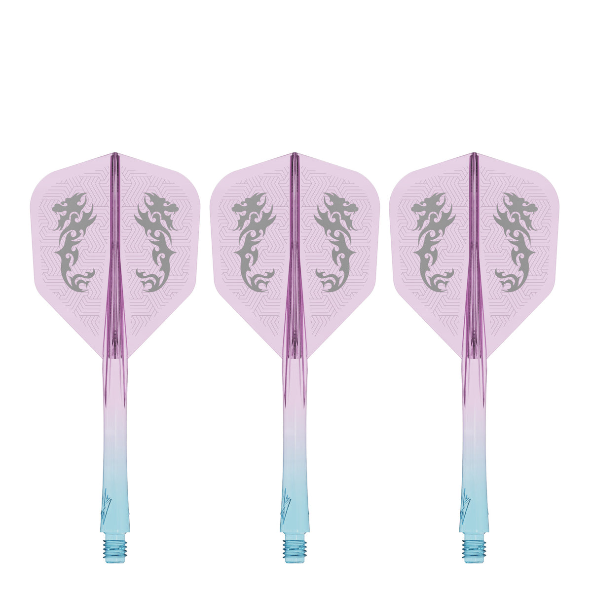 Caliburn SUP Flights - Moulded Shaft and Flight -  Standard No6 - Dragon - Blue & Purple
