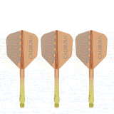 Caliburn SUP Flights - Moulded Shaft and Flight -  Standard No6 - Logo - Yellow & Orange