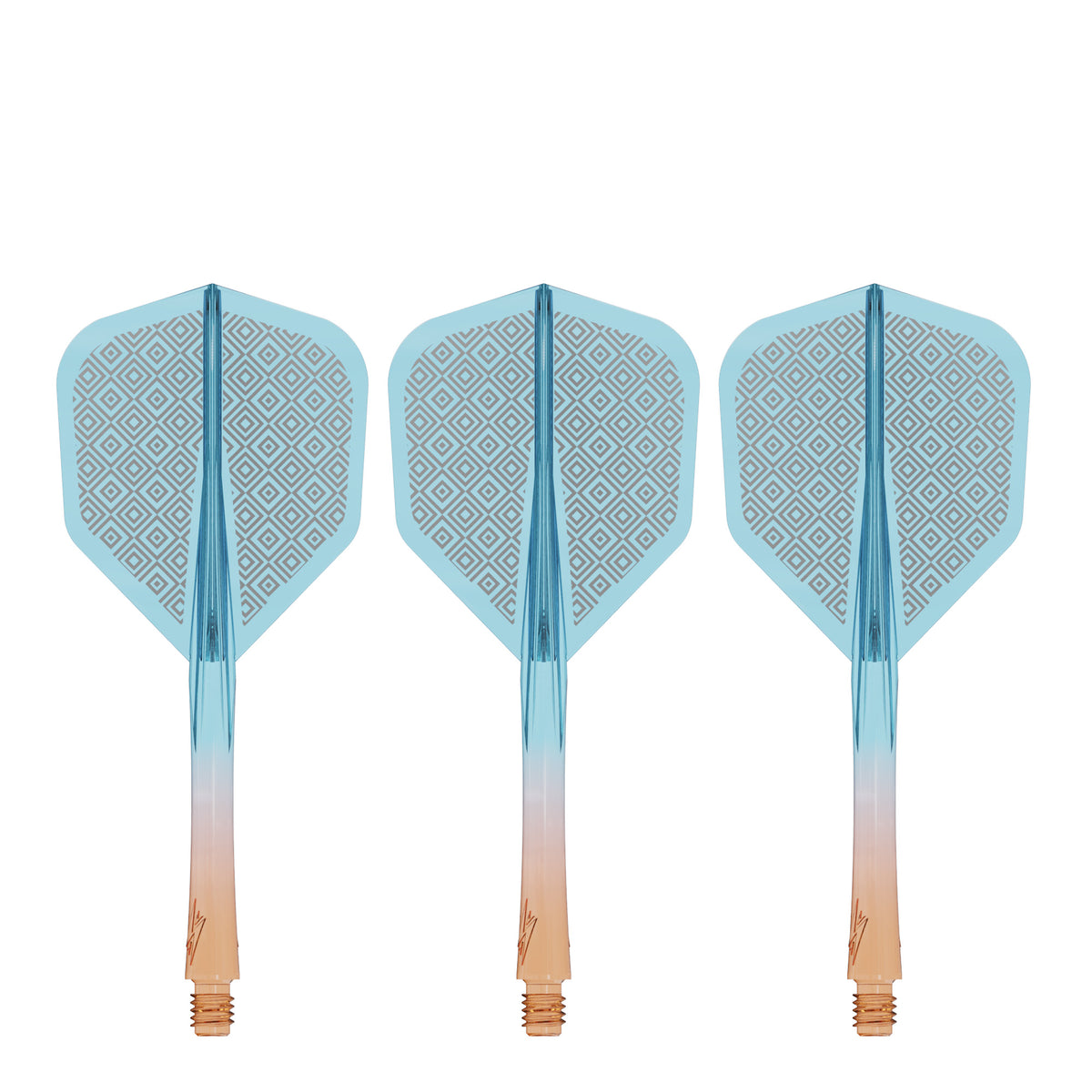 Caliburn SUP Flights - Moulded Shaft and Flight -  Standard No6 - Block - Orange & Blue