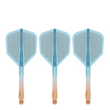 Caliburn SUP Flights - Moulded Shaft and Flight -  Standard No6 - Block - Orange & Blue