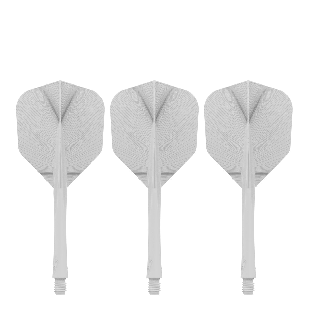 Caliburn SUP Flights - Moulded Shaft and Flight -  Standard No6 - Feather - White