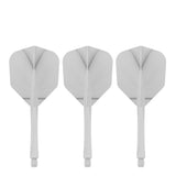 Caliburn SUP Flights - Moulded Shaft and Flight -  Standard No6 - Feather - White