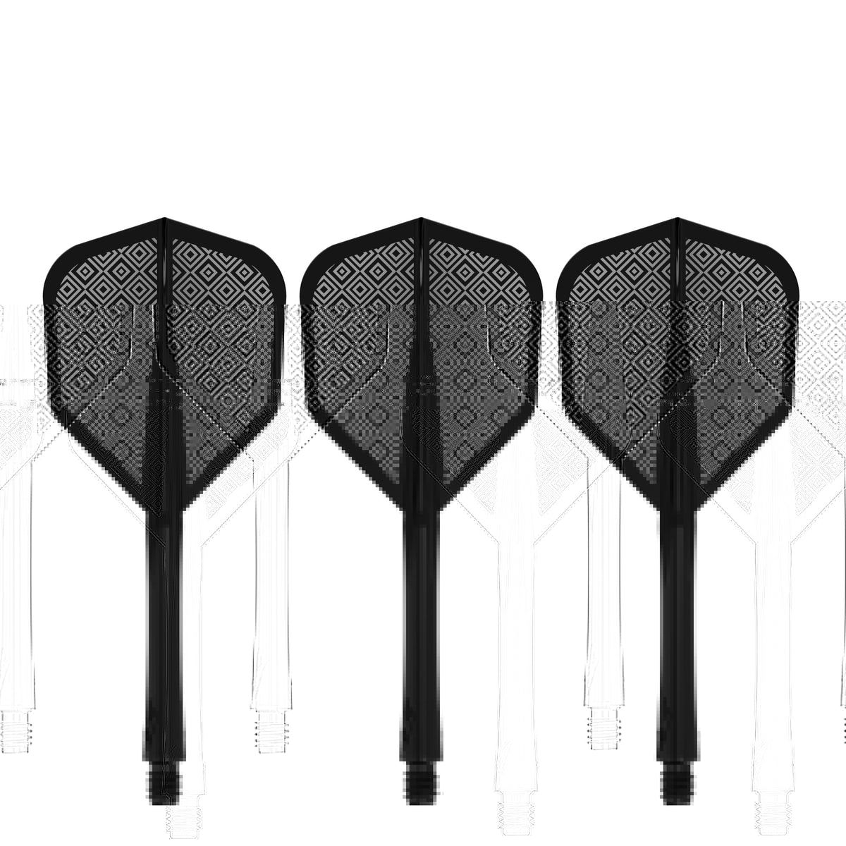 Caliburn SUP Flights - Moulded Shaft and Flight -  Standard No6 - Block - Black