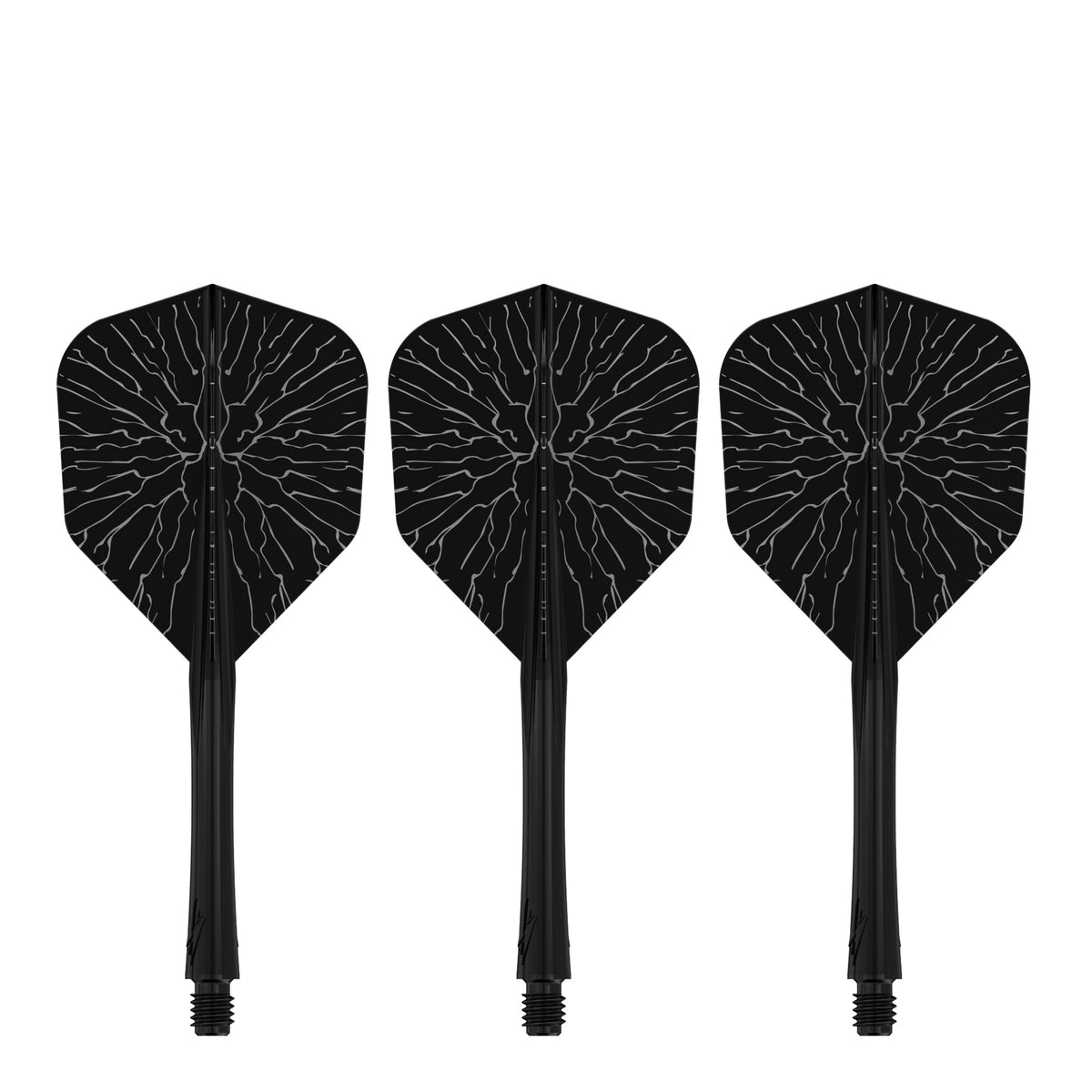 Caliburn SUP Flights - Moulded Shaft and Flight -  Standard No6 - Crack - Black
