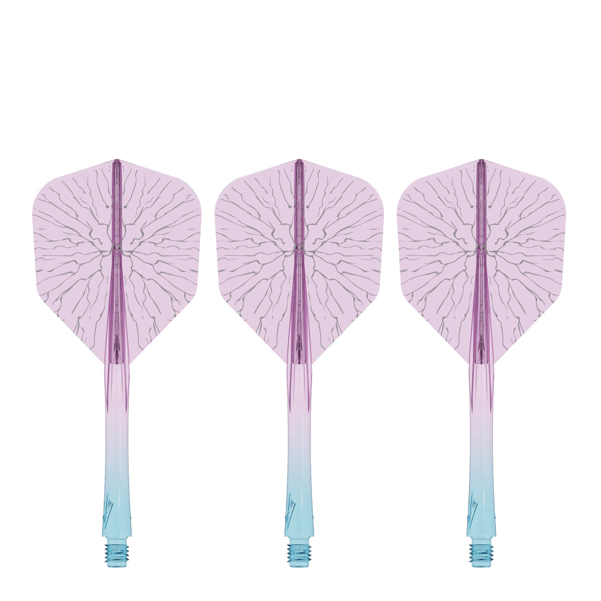 Caliburn SUP Flights - Moulded Shaft and Flight -  Standard No6 - Crack - Blue & Purple