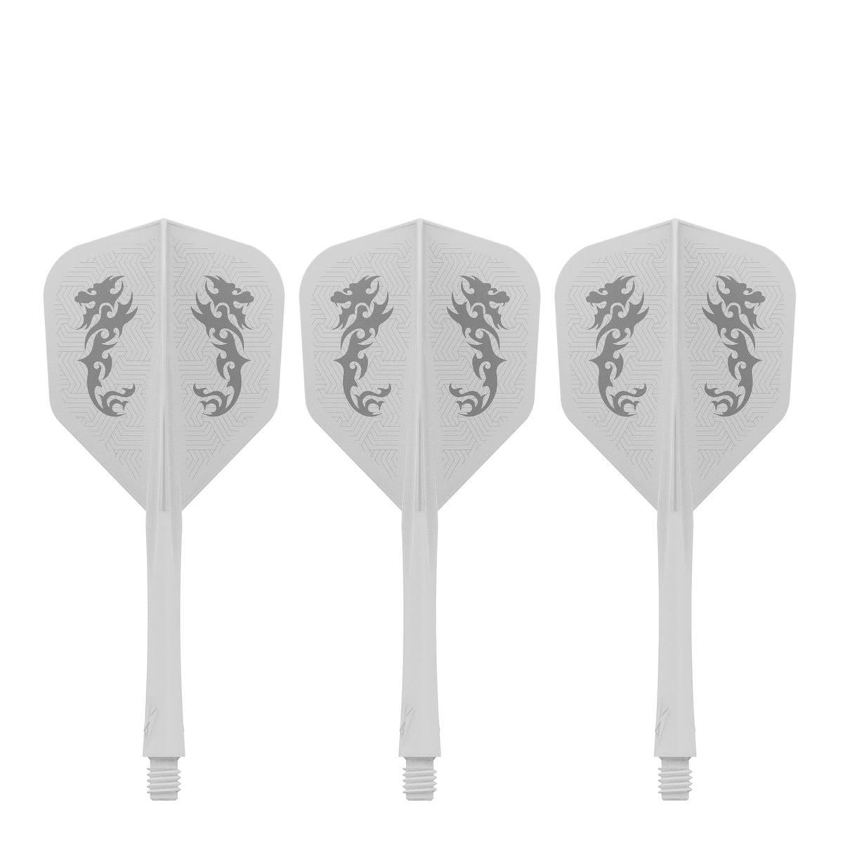 Caliburn SUP Flights - Moulded Shaft and Flight -  Standard No6 - Dragon - White