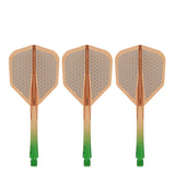 Caliburn SUP Flights - Moulded Shaft and Flight -  Standard No6 - Block - Green & Orange