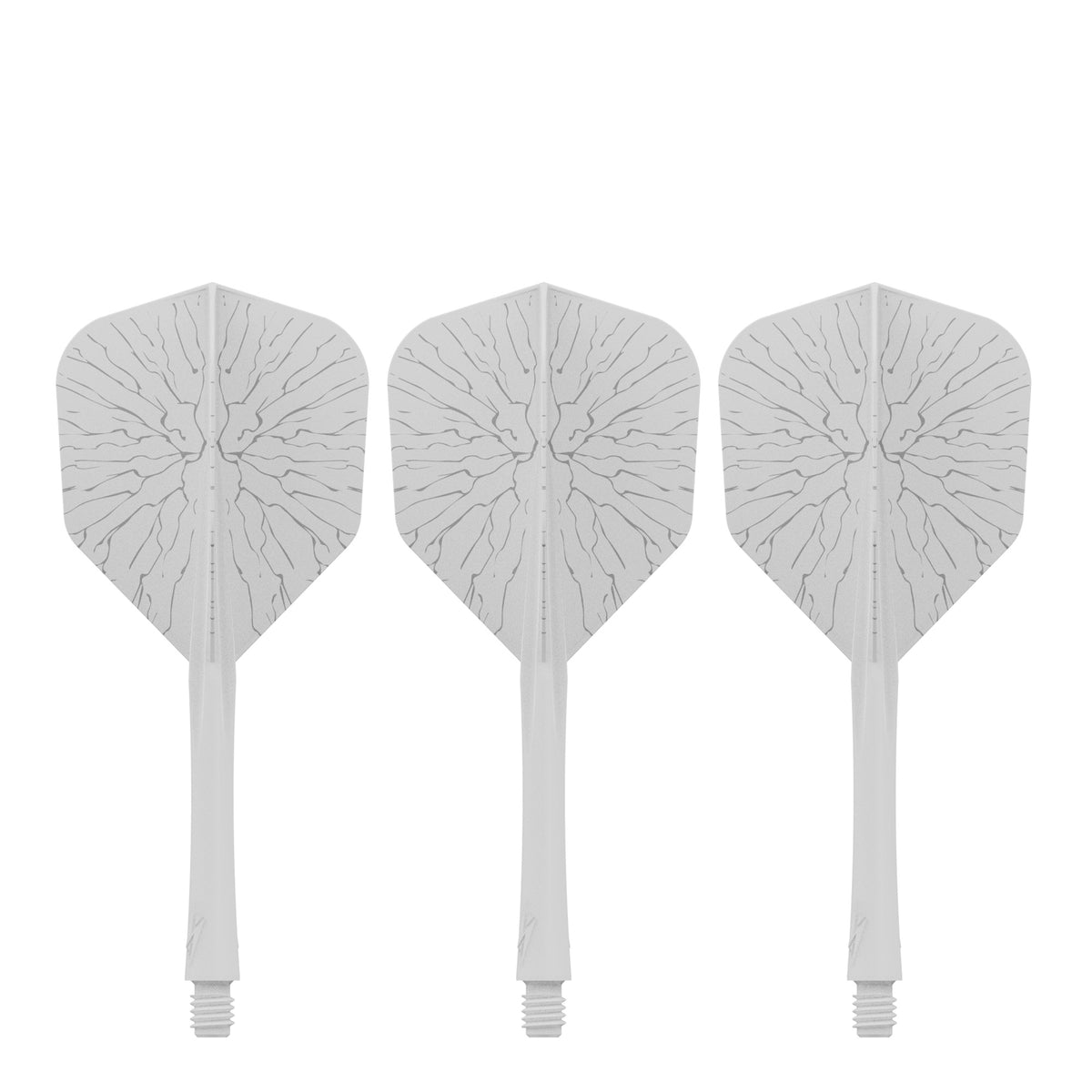 Caliburn SUP Flights - Moulded Shaft and Flight -  Standard No6 - Crack - White