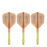 Caliburn SUP Flights - Moulded Shaft and Flight -  Standard No6 - Dragon - Yellow & Orange