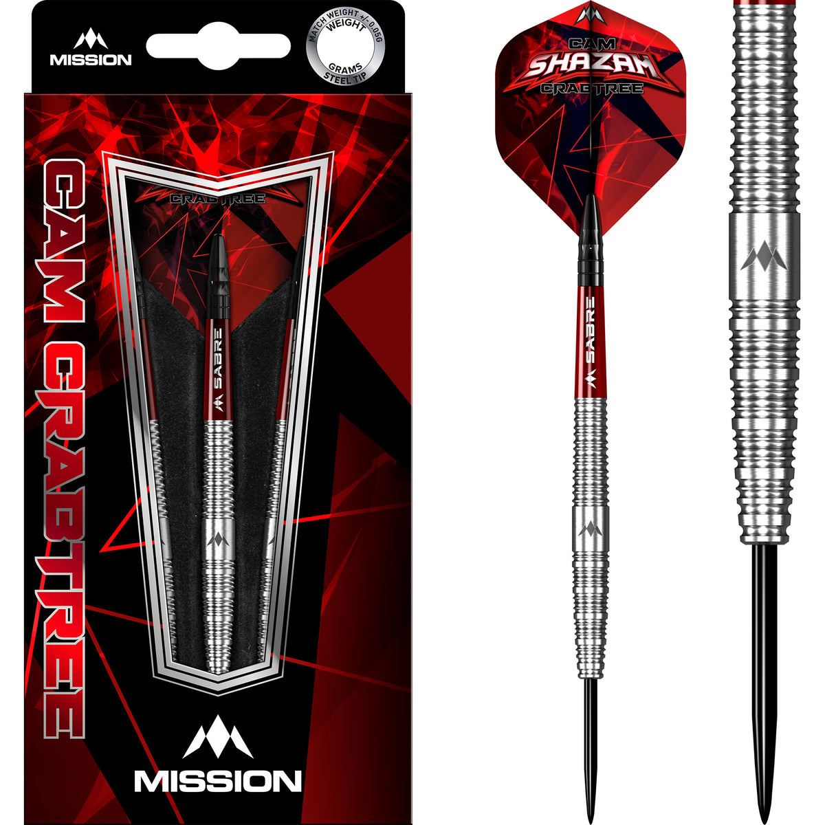 Mission Cam Crabtree Darts - Steel Tip - 95% - Natural
