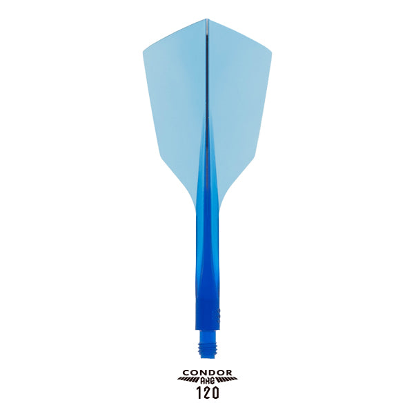 Condor AXE 120 Dart Flights - Narrow - Clear Blue