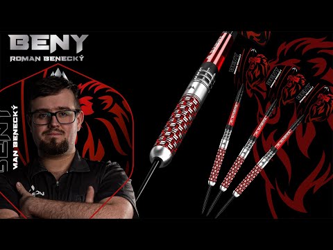 *Mission Roman Benecky Darts - Soft Tip - Black & Red - 18g