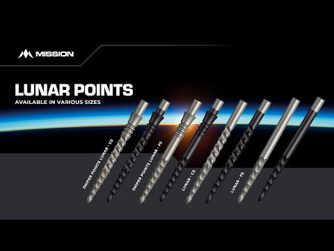 *Mission Lunar CS Dart Points - Spare Points - Rough Cut - Black
