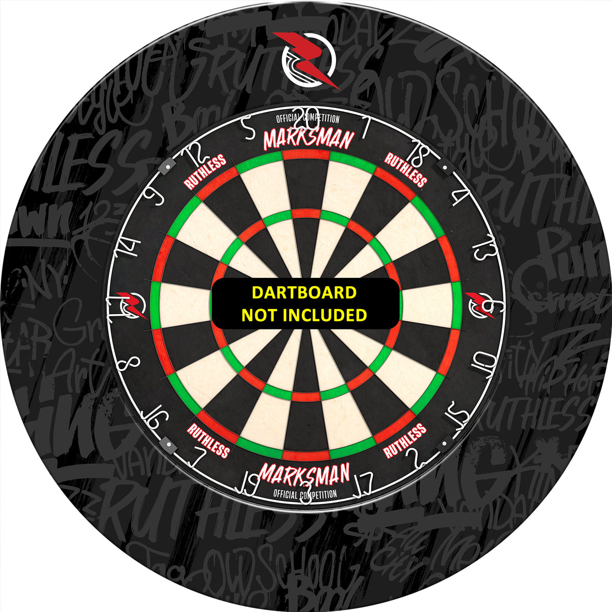 Ruthless Dartboard Surround - Professional - Graffiti Grey