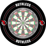 Ruthless Dartboard Surround - Professional - Printed Design - Black
