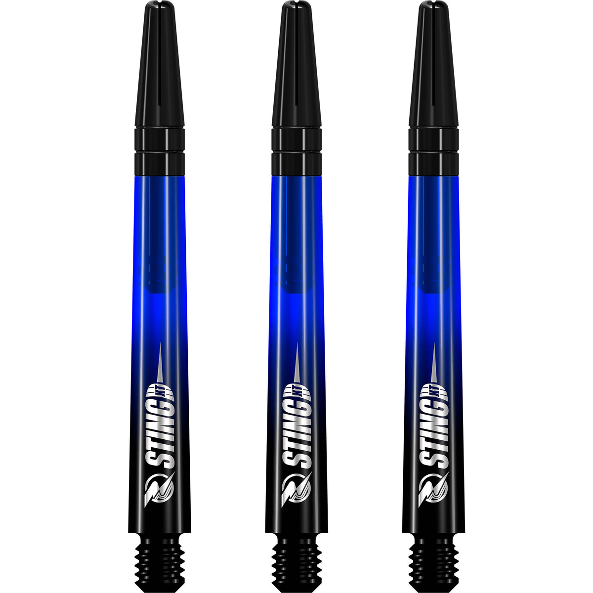 Ruthless Sting XT Dart Shafts - Polycarbonate - Gradient Black & Blue - Black Top